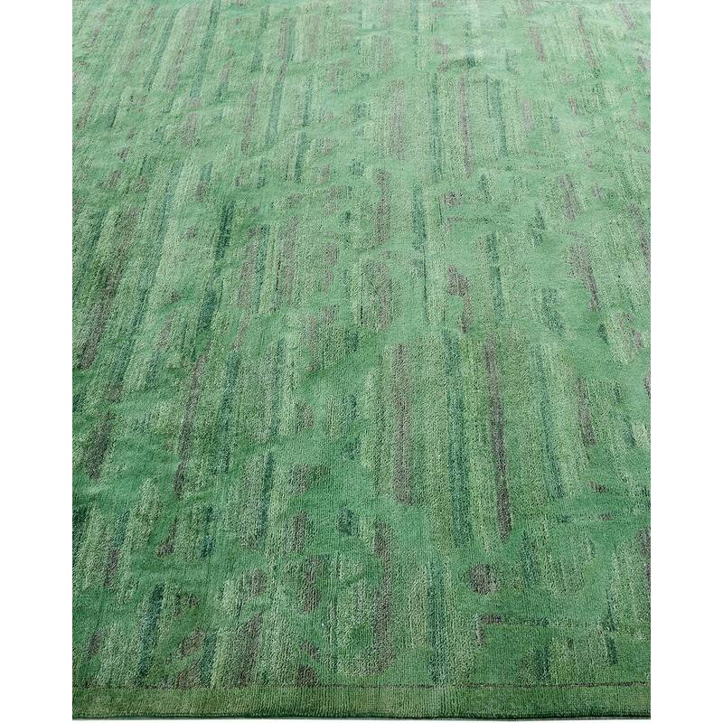 Vibrance, One-of-a-Kind Hand-Knotted Area Rug - Green, 6' 1" x 9' 1" - 6' 1" x 9' 1"
