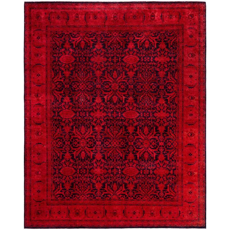 Overdyed One-of-a-Kind Hand-Knotted Area Rug - Pink - 8' 2" x 10' 3"