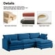 preview thumbnail 72 of 150, Corduroy Sectional Sofa with Removable Ottomans & Ultra-soft Cushions for Living Room & Bedroom