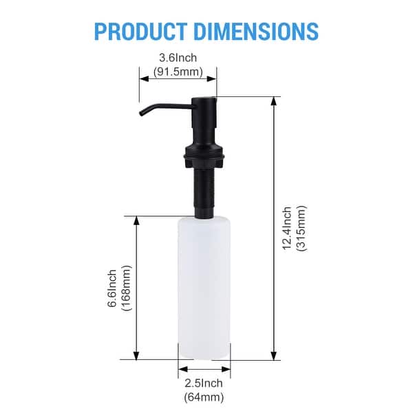 dimension image slide 4 of 5, WOWOW Soap Dispenser for Kitchen Sink