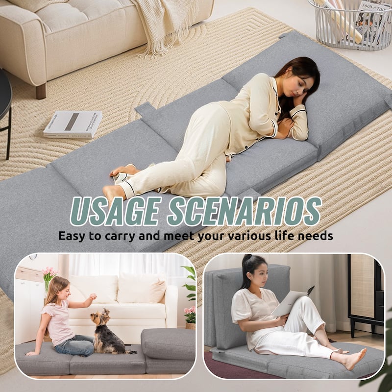 WOWMAX Floor Sofa Bean Bag Bed Folding Matress Bean Bag Chair