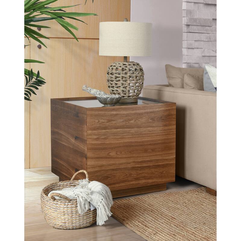 Classic Home Santa Barbara 26" Brown Wood End Table