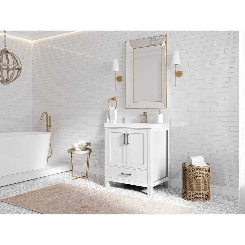 Willow Collections 30 in. W x 22 in. D Malibu Single Sink Bathroom Vanity with Countertop