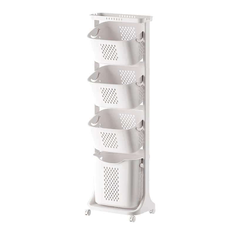 4-Tier Removable Laundry Storage Organizer with Wheels