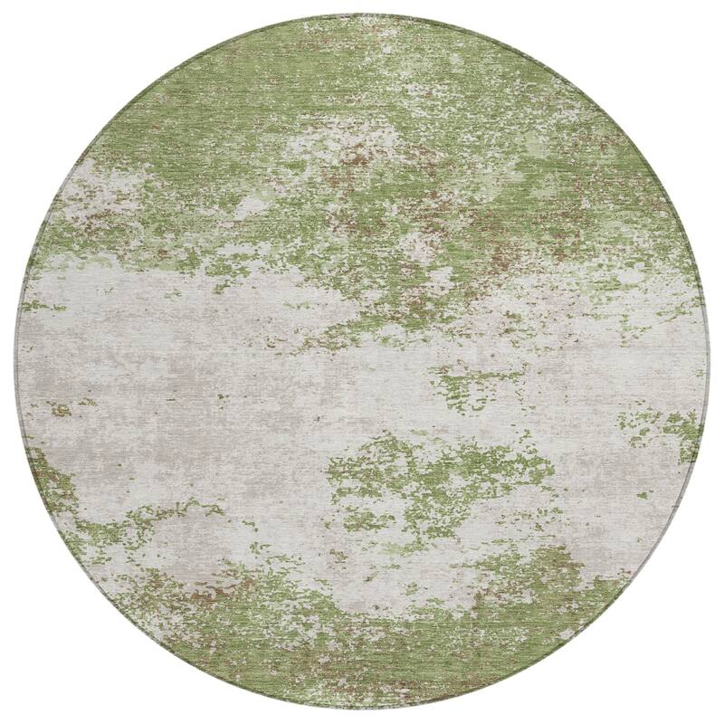 Machine Washable Indoor/ Outdoor Abstract Pixels Chantille Rug