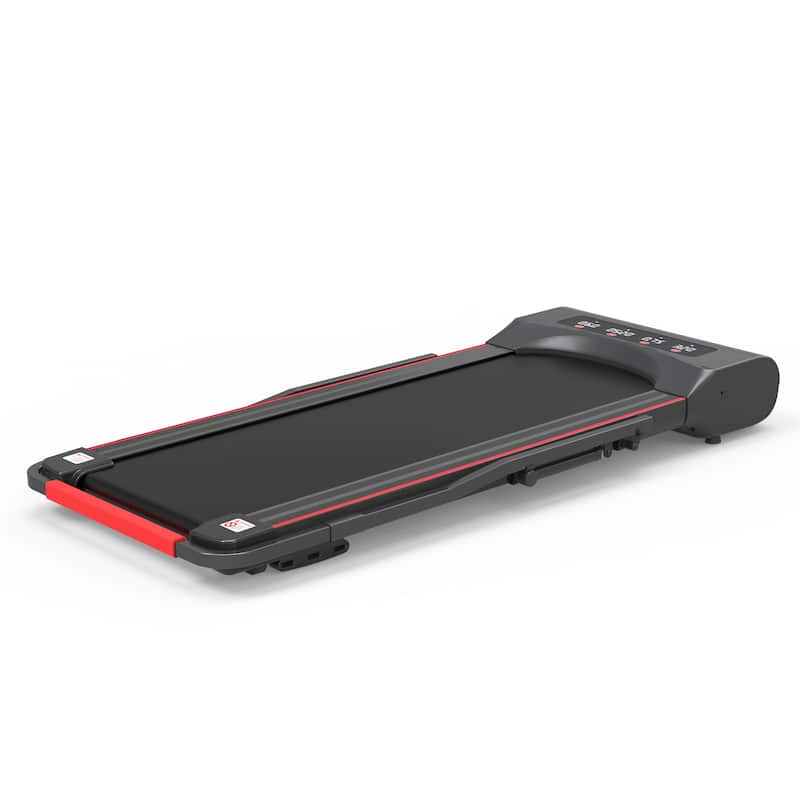 Under Desk Walking Pad Treadmill Foldable with Handlebar Remote Controll