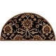 preview thumbnail 47 of 122, Patchway Handmade Classic Floral Wool Area Rug 2' x 4' hearth - Black - Hearth