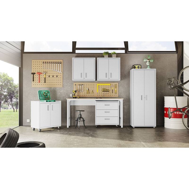 3-Piece Fortress Mobile Space-Saving Garage Cabinet and Worktable 2.0