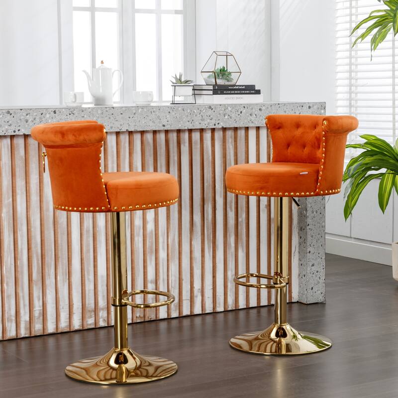 Set of 2 Adjustable Counter Height Chairs