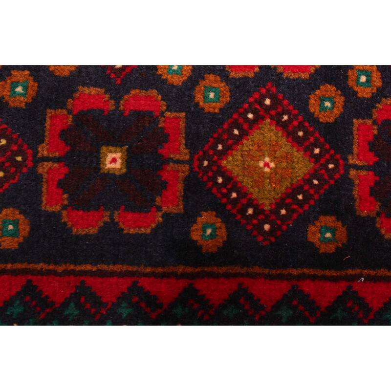 ECARPETGALLERY Hand-knotted Teimani Dark Navy Wool Rug - 2'8 x 4'7