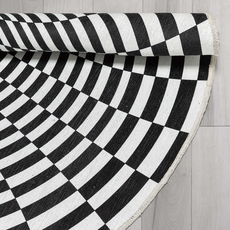 Well Woven Apollo Vortex Novelty Machine Washable Area Rug