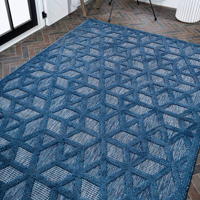 JONATHAN Y Peralta Neutral Geometric Indoor/Outdoor Area Rug