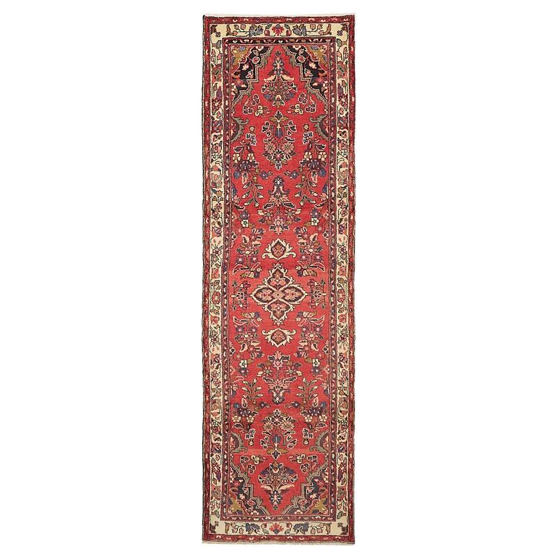ECARPETGALLERY Hand-knotted Andelz Red Wool Rug - 2'8 x 10'2