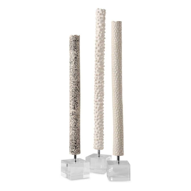 Uttermost 17869 Makira 28-3/4" Tall Ceramic and Crystal Abstract Table - Crystal / Black / White