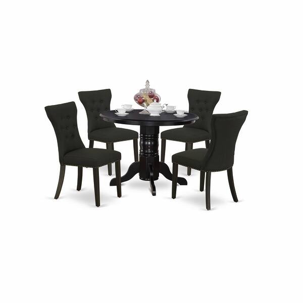 5 Piece Kitchen Table Set Included A Round Kitchen Table 4 Chairs Colors Option Available Overstock 32085522