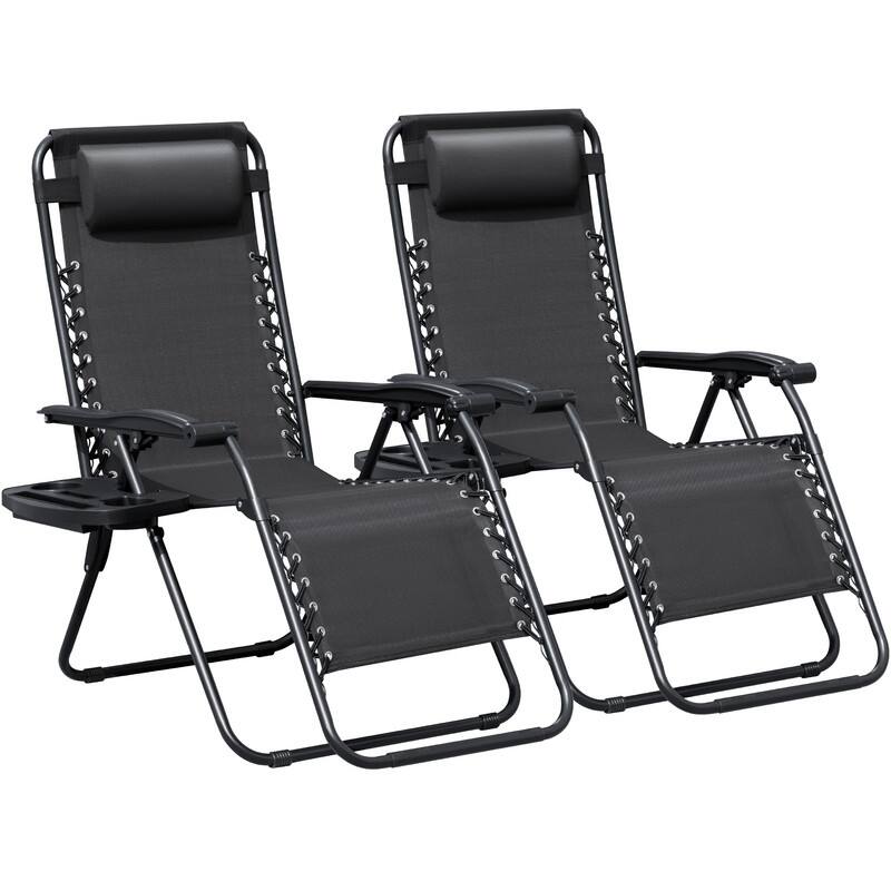 Homall Patio Zero Gravity Chair Lawn Lounge Chair with Pillow Set of 2