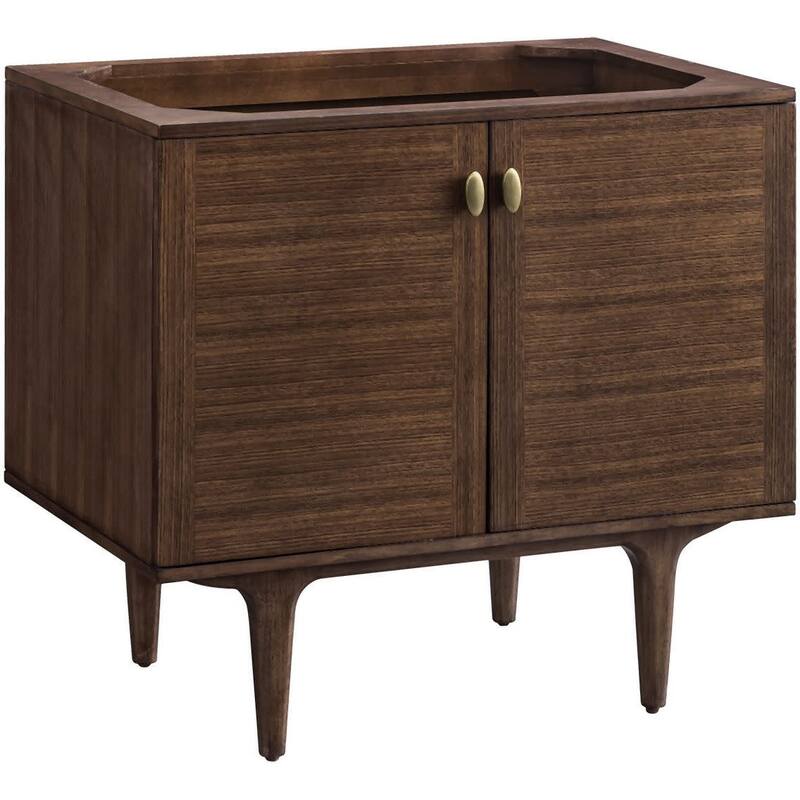 James Martin Vanities 670-V36 Amberly 36" Free Standing or Wall - Mid-Century Walnut - Walnut Finish