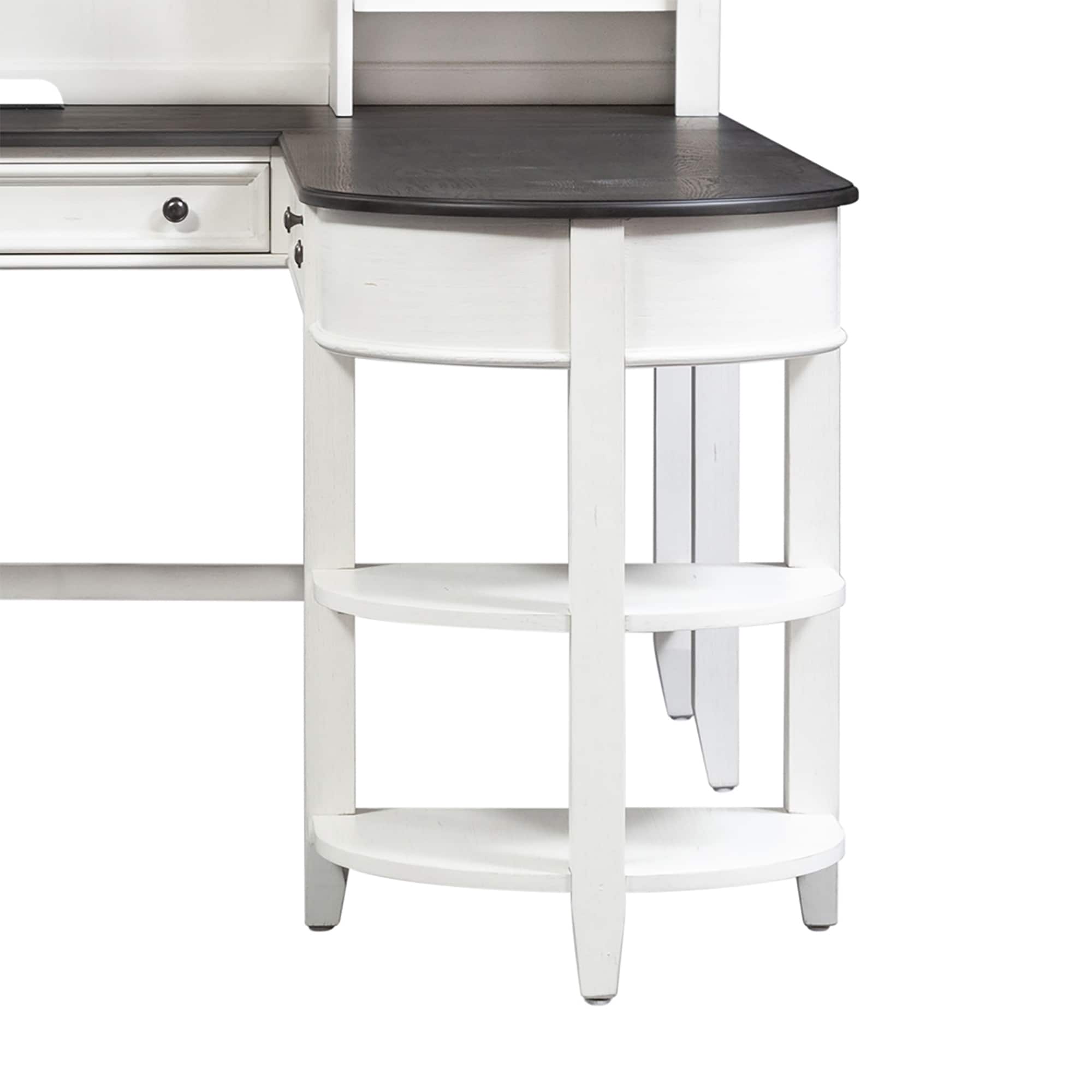 Allyson park wirebrushed deals white executive desk