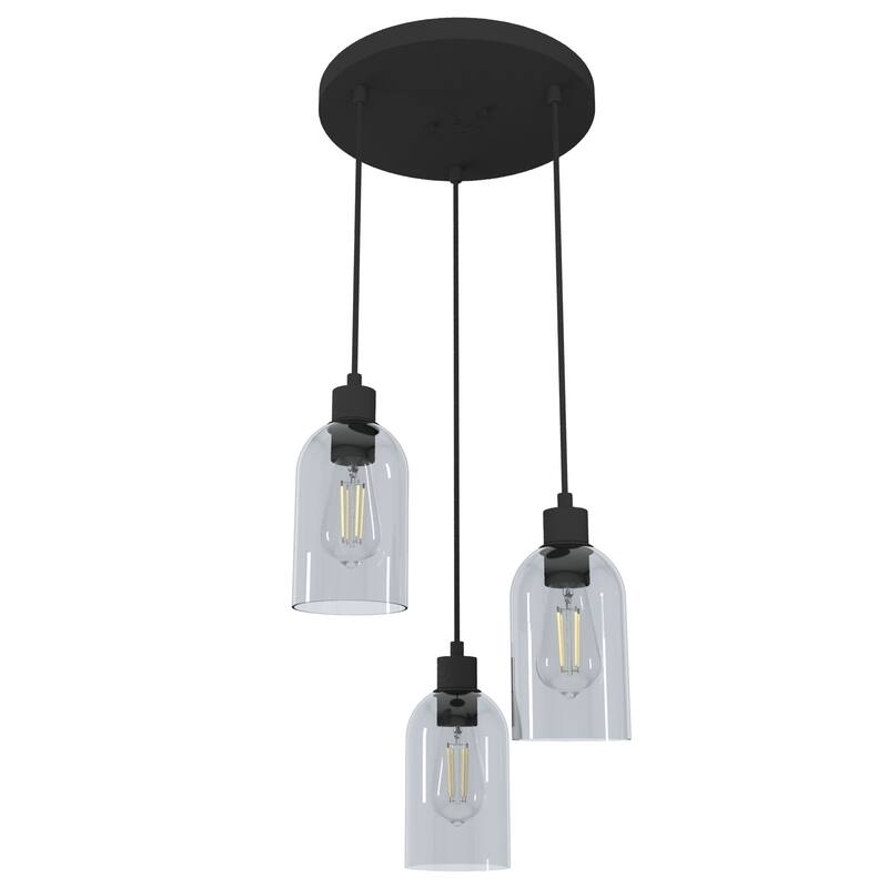 Hunter Lochemeade 3 Light Cluster Ceiling Pendant - Kitchen Island, Dining Table - Modern Farmhouse, Industrial, Contemporary