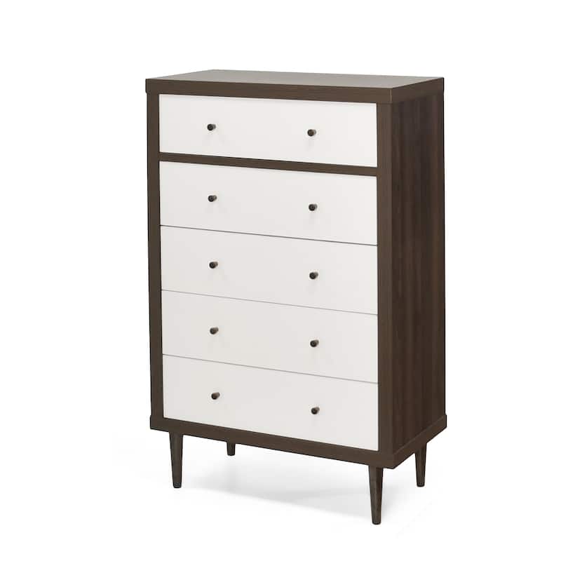 Nystrom Mid Century Modern 5 Drawer Dresser by Christopher Knight Home