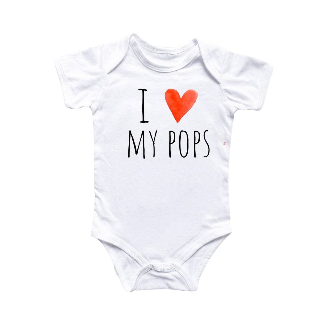 Pop Pops Grandpa - Baby Boy Girl Clothes Infant Bodysuit Funny Cute Newborn
