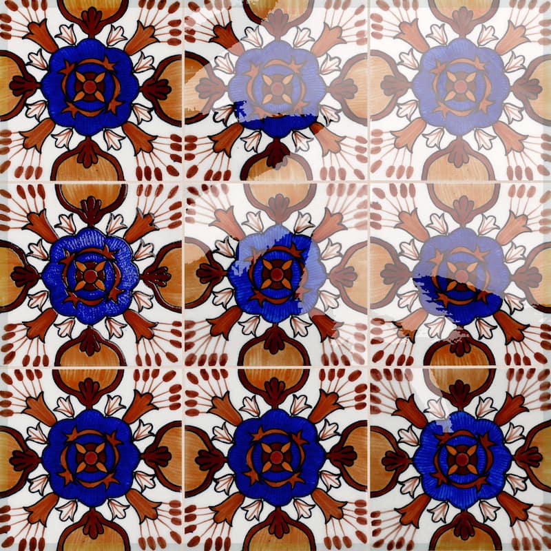 Merola Tile Provincial Deco Alhais 6" x 6" Porcelain Wall Tile - (1 Tile)
