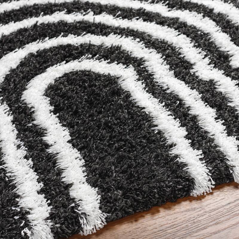 Livabliss Jamal Neutral Rainbow Plush Area Rug
