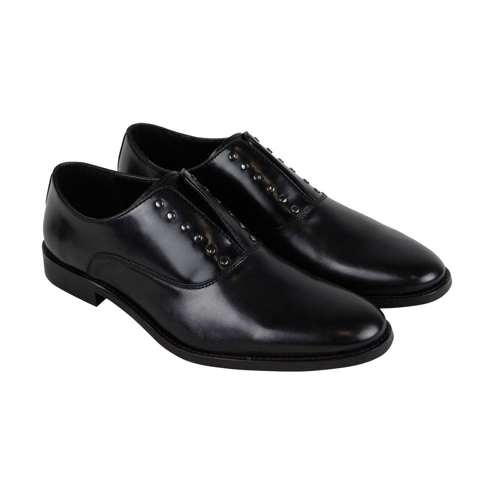 Shop Steve Madden Pointed Black Leather Mens Casual Loafers Slip