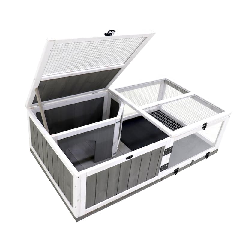 43"Upgrade waterproof tray,activity tray,turtle house small animal turtle cage reptile cage,with rest area,play water game area