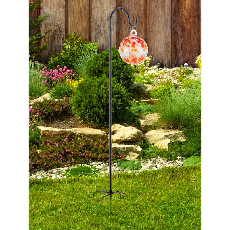 Tree Of Life 6In Nova Hand Blown Glass Ball With Stake