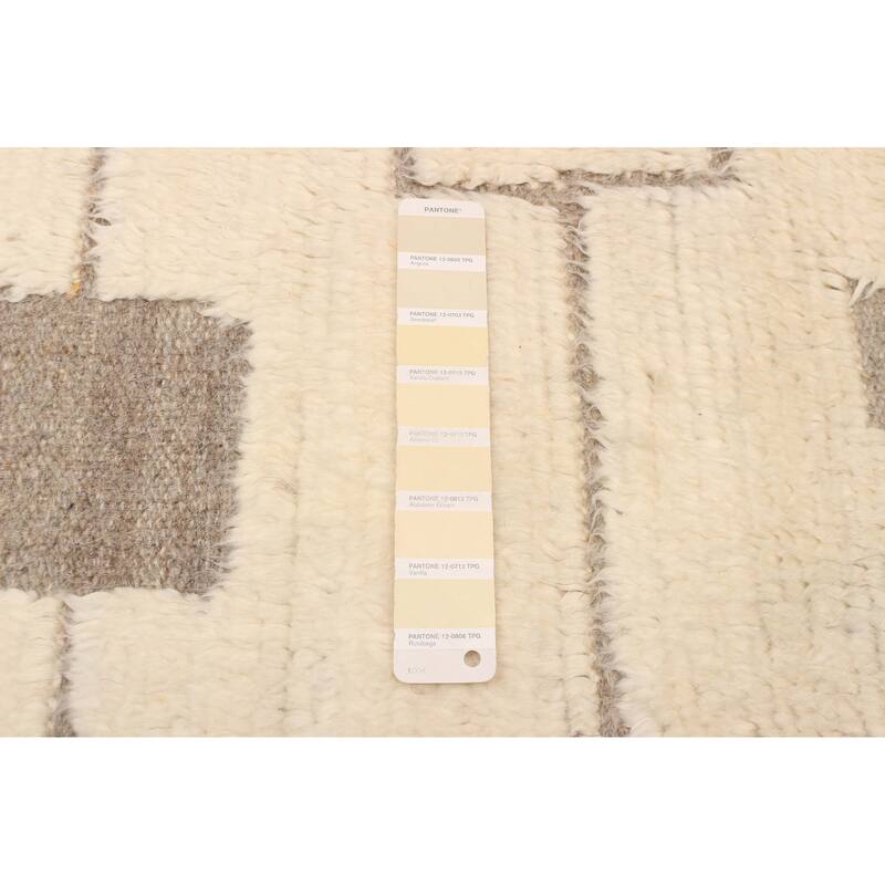 ECARPETGALLERY Hand-knotted Tangier Cream Wool Rug - 8'2 x 10'0