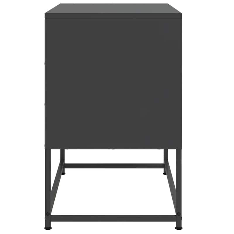 vidaXL TV Stand Entertainment Center Media Unit Furniture Living Room Steel - 15.4 x 27.0 x 23.8