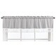 preview thumbnail 1 of 4, Grey Boho Bohemian Window Curtain Valance - Solid Gray White Farmhouse Chic Minimalist Tassel Fringe Macrame Gender Neutral