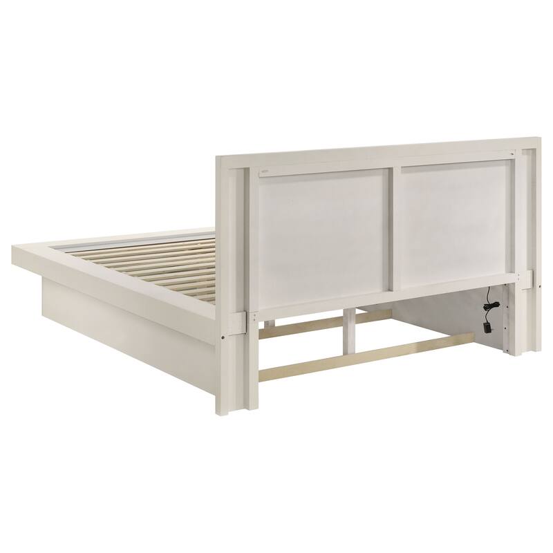 Jessica Contemporary Wood LED Platform Bed
