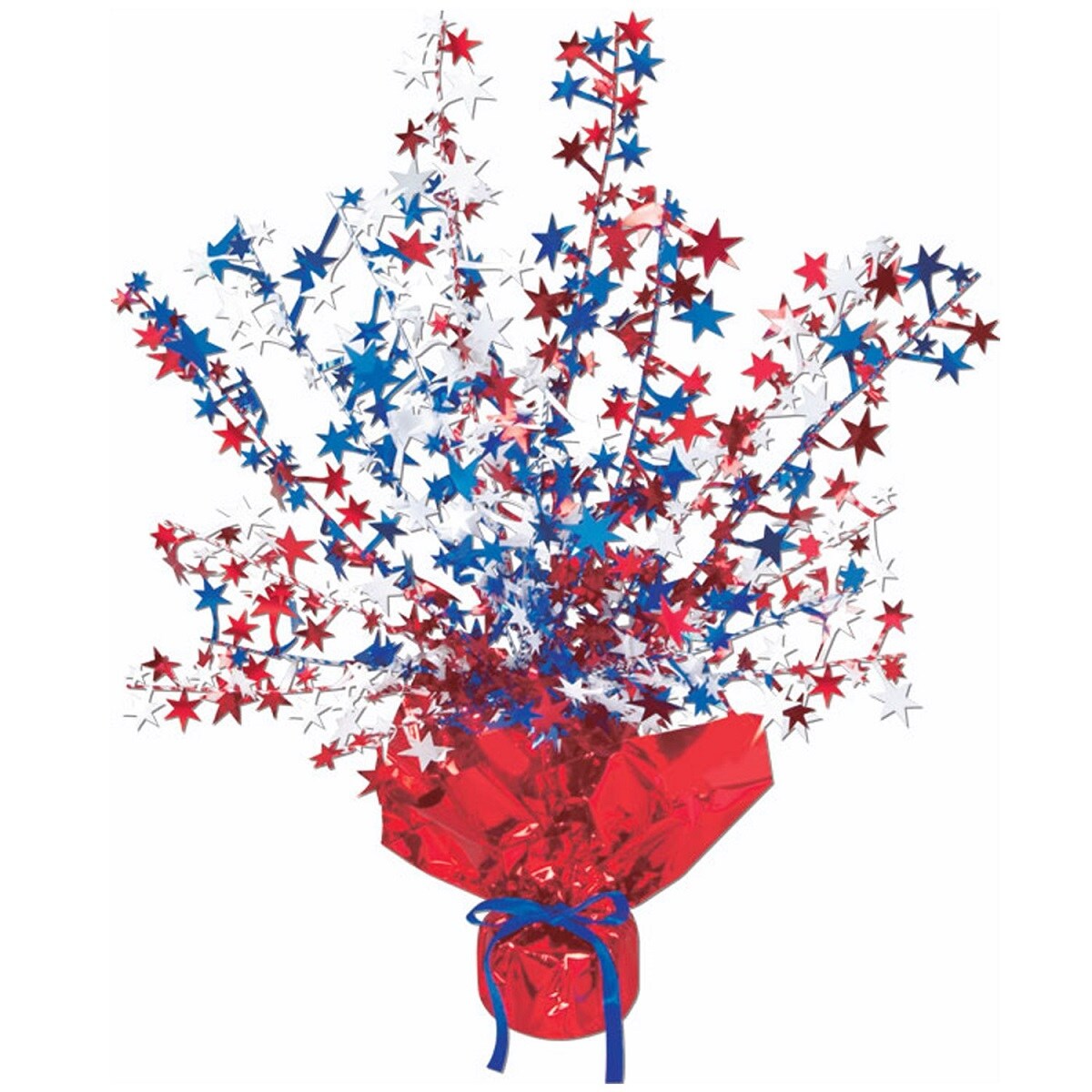 Shop Club Pack Of 12 Red White And Blue Star Gleam N Burst