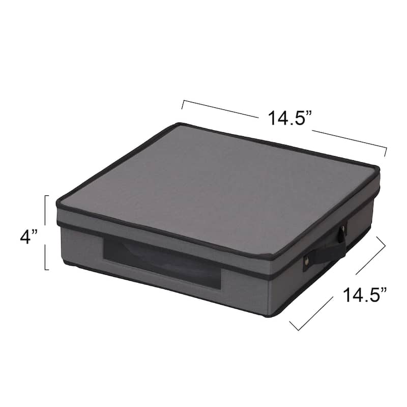 Household Essentials Charger Plate Storage Box - 14.5"L x 14.5"W x 4.0"H