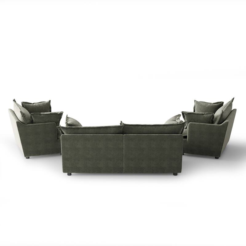 Cloud Chenille Upholstered Modular Sectional Sofa