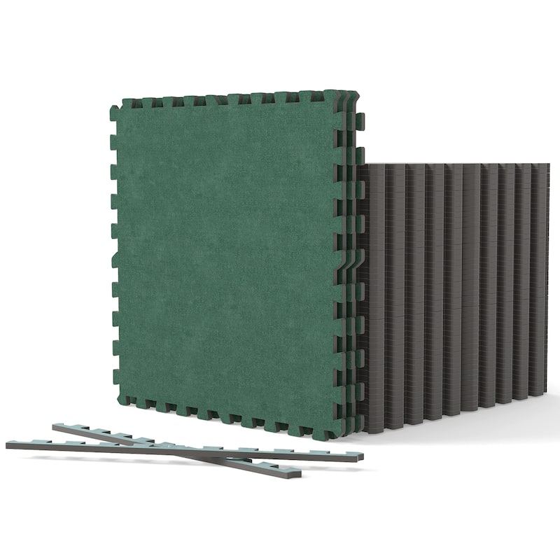 10x10 ft Interlocking Foam Floor Mats 25-Pack Thick Cushioned Exercise Puzzle Tiles