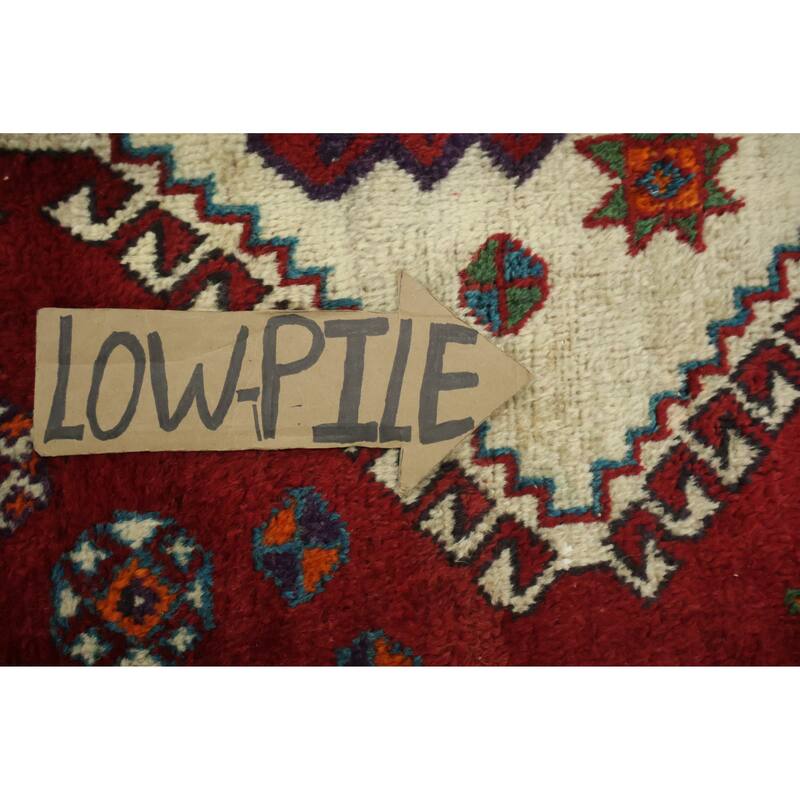 Hand Knotted Oriental 100% Wool Carpet Traditional Tribal Red Shiraz Area Rug - 8' 1'' X 5' 2''