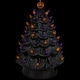 preview thumbnail 1 of 5, LED Lighted Ceramic Halloween Tree with Pumpkin - 14.75" - Black