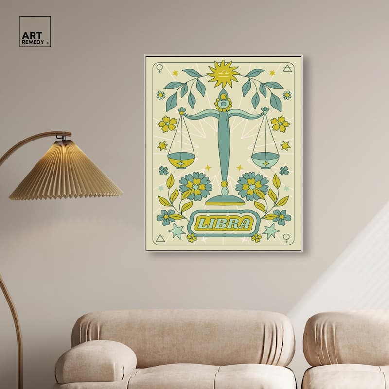 Libra Stars Card Canvas by Art Remedy