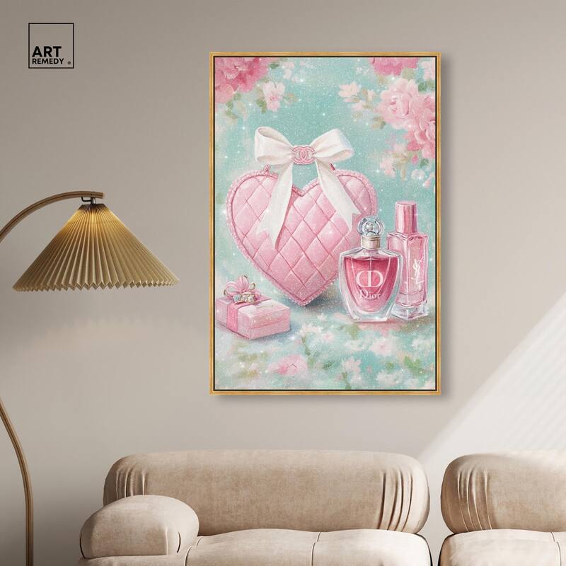 Little Heart Shaped Purse Canvas by Art Remedy