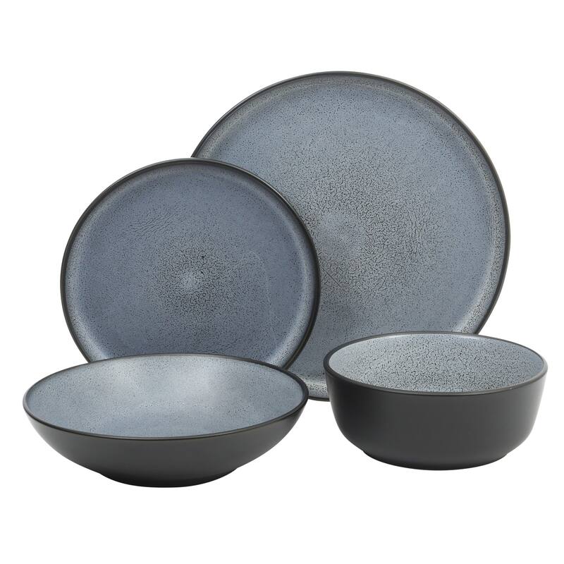 Gibson Elite Tribeca Loft 16-Piece Dinnerware Set - Modern Rustic Tableware for 4, Dishwasher & Microwave Safe