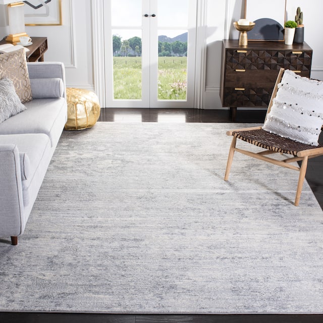SAFAVIEH Brentwood Malissie Modern Abstract Rug - 12' Square/10' Square - Ivory/Grey