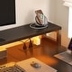 preview thumbnail 14 of 65, Reversible L Shaped Computer Desk with File Drawer & Monitor Stand & Power Outlet & LED Strip, Home Office Desk Corner Desk