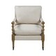 preview thumbnail 4 of 2, Beatrice Beige Wooden Accent Chair with Turned Legs