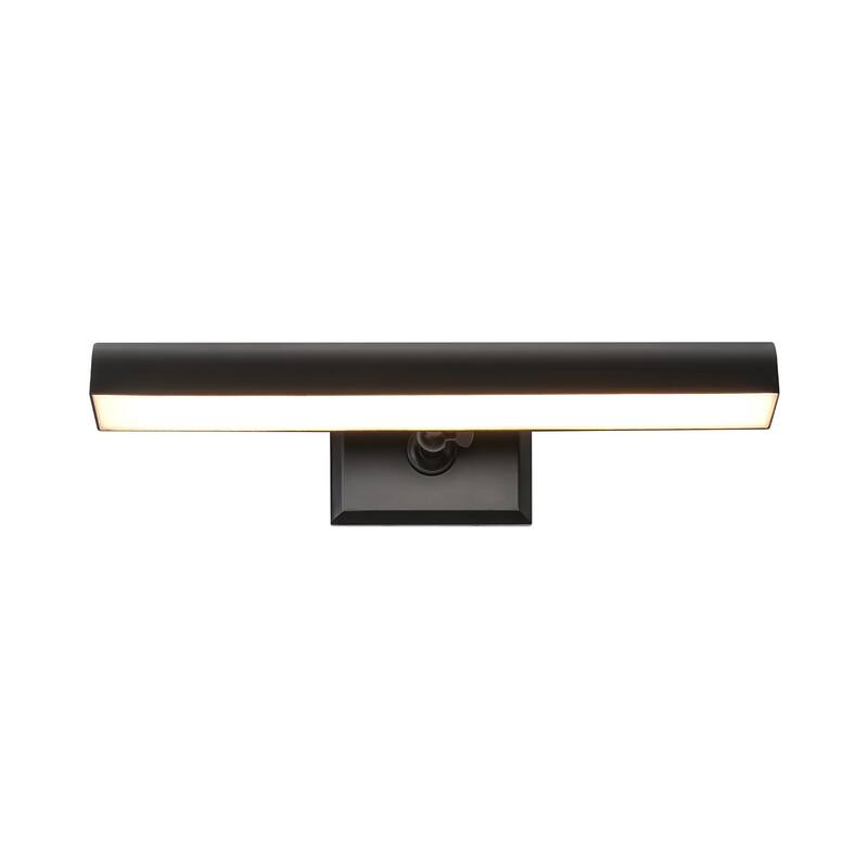 1-Light Brass/Matte Black/Chrome Dimmable Linear LED Iron Wall Light with Warm 3000K Light