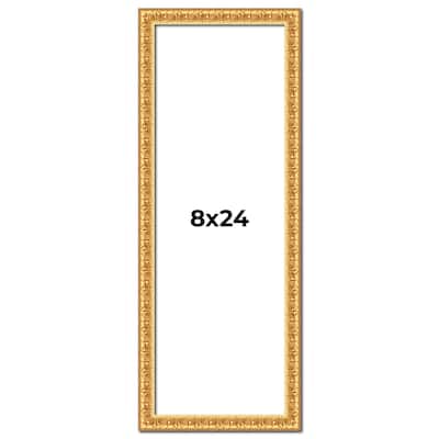 8x24 Frame Gold Real Wood Picture Frame Width 1 inches | Interior