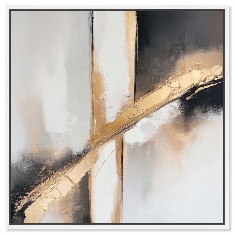 Gilded Rupture II Canvas by Art Remedy - White - 16" x 16"