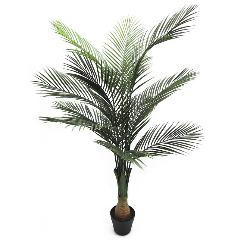 5ft Artificial Bottle Palm Tree Tropical Plant in Black Pot - 60" H x 26" W x 26" DP